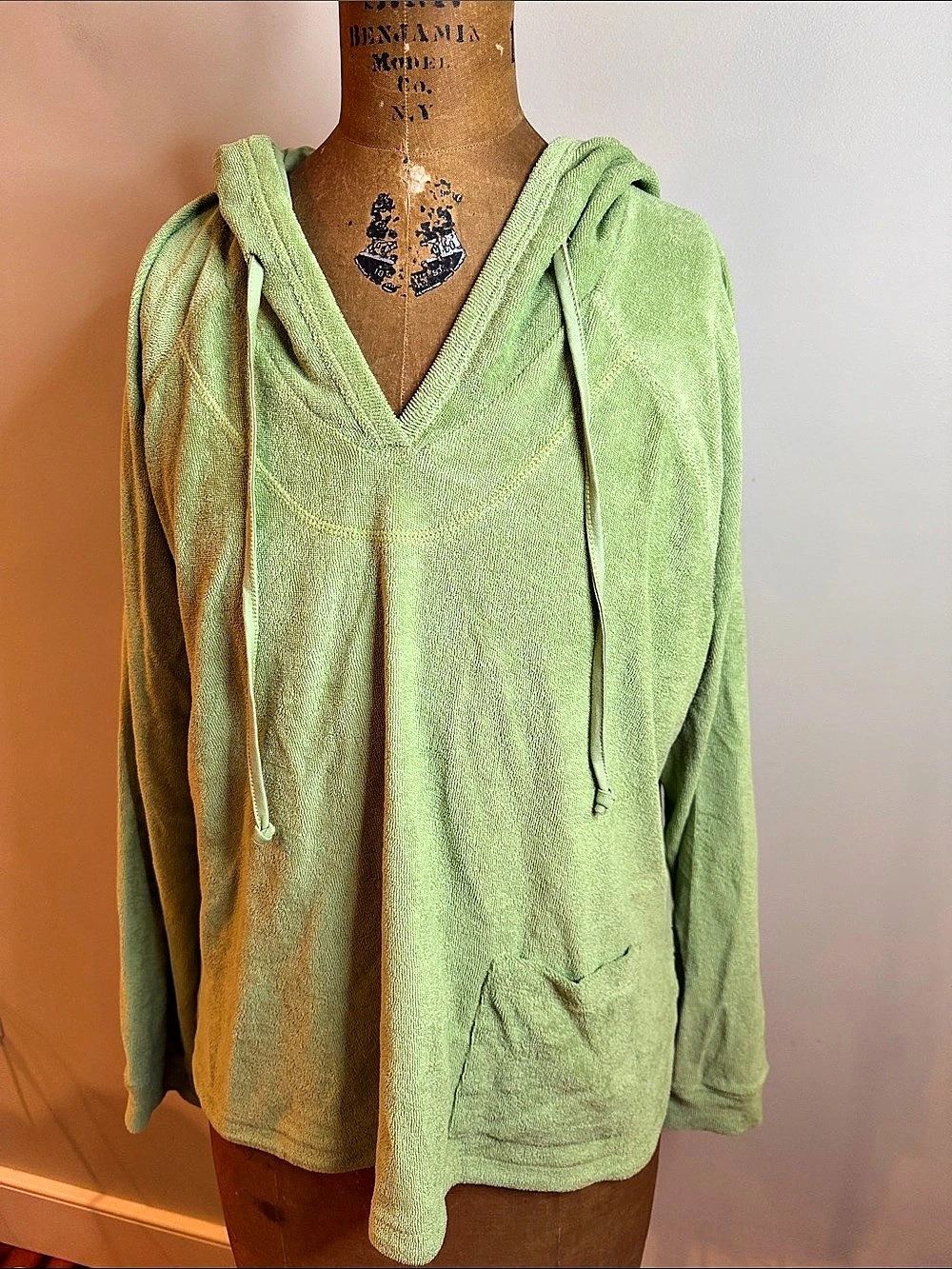 Wrap London Women's 100% Cotton Hooded Terry Top